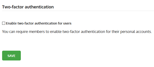 Enforce 2FA for your MyGet Enterprise subscription