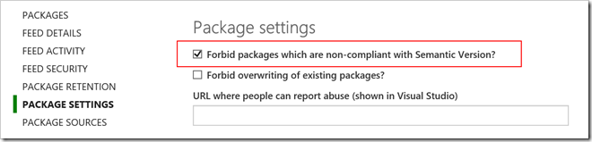 Forbid packages which are non-compliant with Semantic Version? 