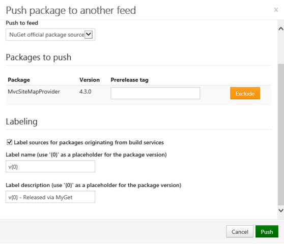 Label sources when pushing upstream