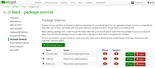 Making package source available during build