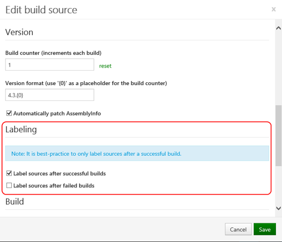 Label Sources during Build and make it a GitHub release